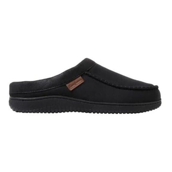 Dearfoams Men's Memory Foam Slipper, Black, M (7-8) - Picture 3 of 5